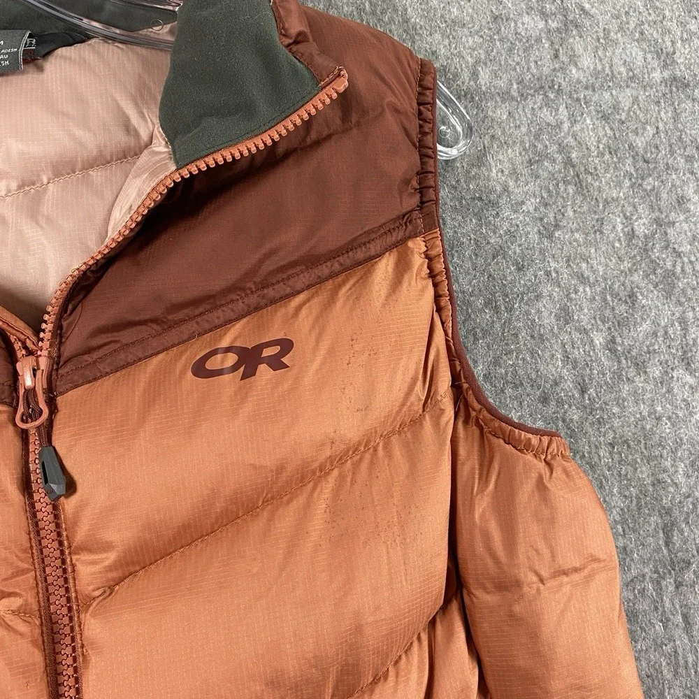 Outdoor Research Transcendent Down Vest‎ Women's Medium Orange Burgundy Gorpcore